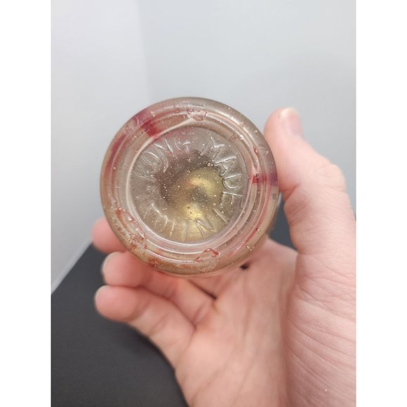 4 1/2” Vintage Kerosene Oil Lamp Antique, Chinese, Hong Kong Two Tone Red - Picture 6 of 8